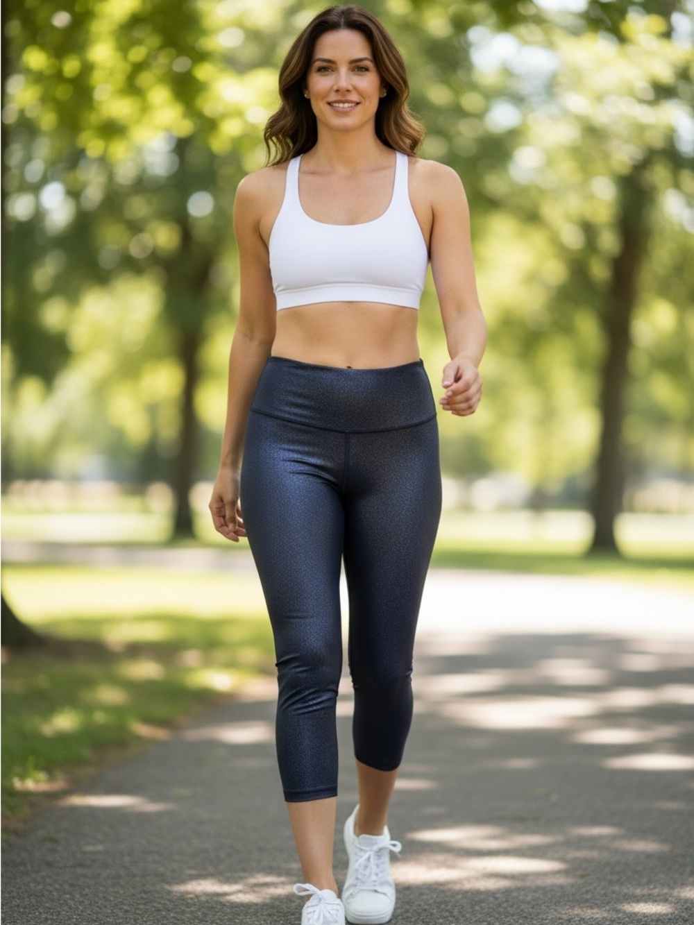NWT Lululemon Align High Rise Pant 25" in Luxe Shine Blue Shimmer
